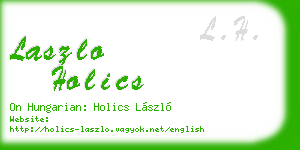 laszlo holics business card