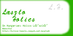 laszlo holics business card